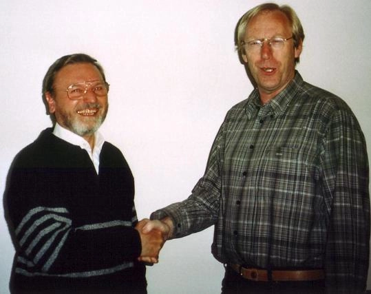 Christoph Krenzel und Peter Weger, ehemalige Vorsitzende des Katholischen Jugendwerks Landshut